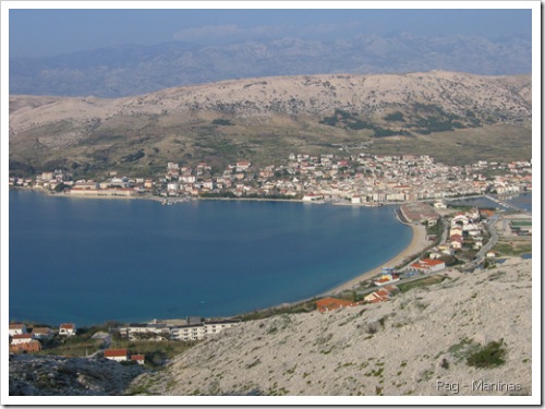 The town of Pag, on the island of Pag